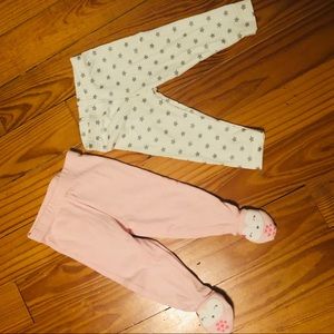 (2) 6 month baby girl pants